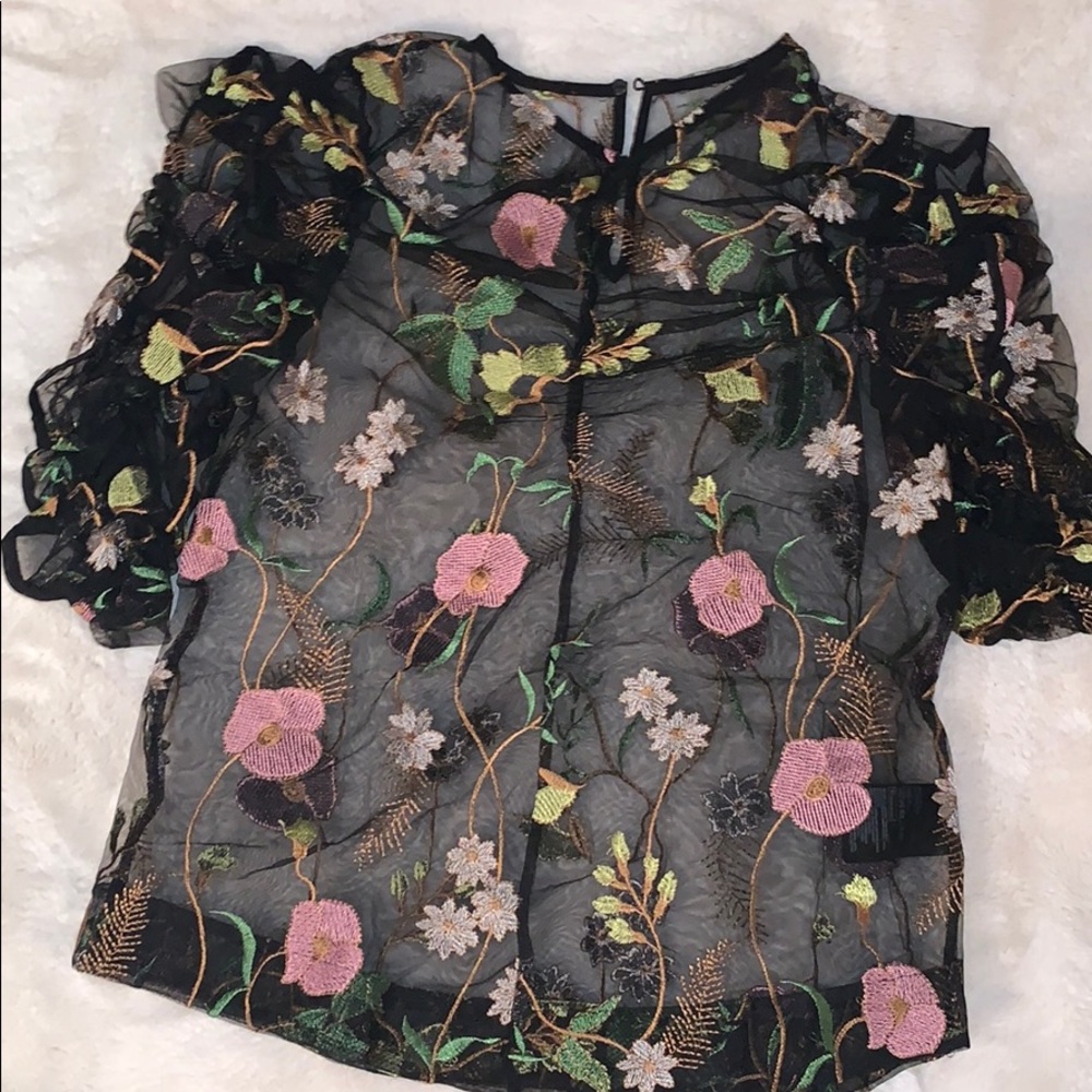 Organza Floral top